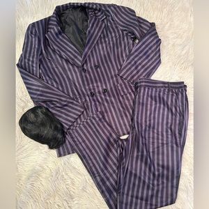 Addams family Gomez costume outfit with wig.